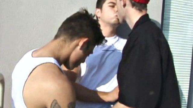 Dillon is a heavily inked street punk and the spark plug of this incredible threesome, though Anthony and Nate more than hold their own. Within the first few minutes, everybody has sucked and stroked the other's cock.