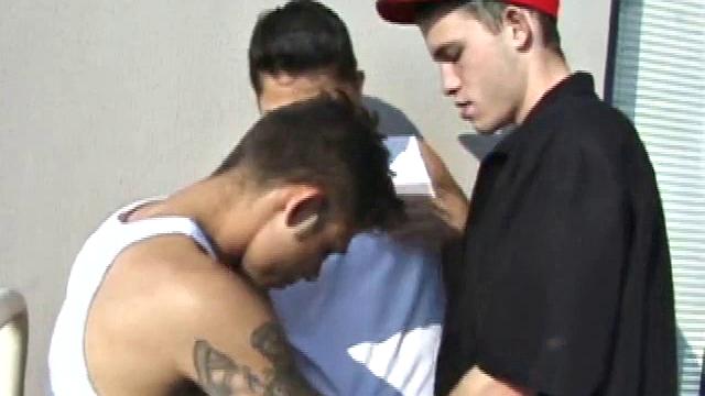 Dillon is a heavily inked street punk and the spark plug of this incredible threesome, though Anthony and Nate more than hold their own. Within the first few minutes, everybody has sucked and stroked the other's cock.