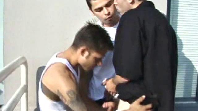 Dillon is a heavily inked street punk and the spark plug of this incredible threesome, though Anthony and Nate more than hold their own. Within the first few minutes, everybody has sucked and stroked the other's cock.