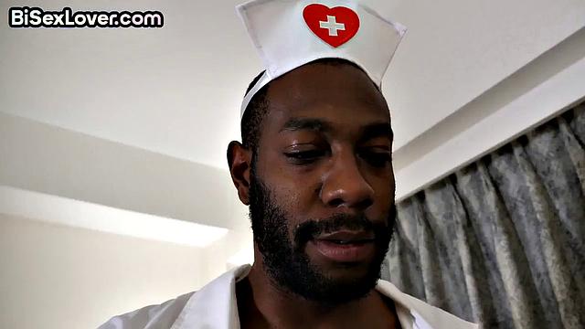 Big-titted nurse smashed in bi 3some