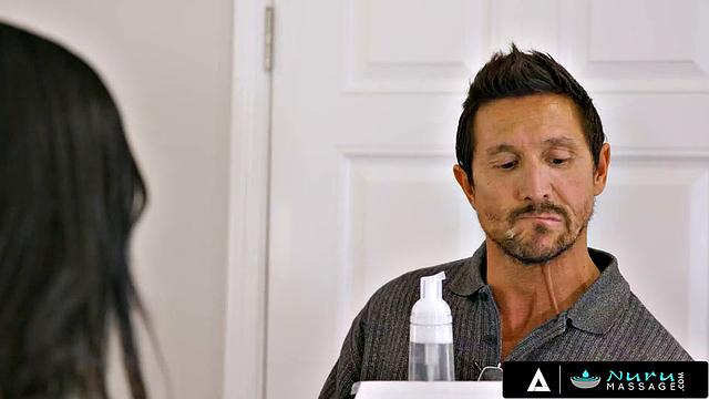 NURU MASSAGE - Cute 18yo Savannah Sixx Fucks With Her Stepdad During His First NURU SCENE