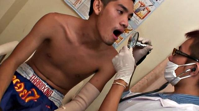 Asian twink gets bareback by doctor at the hospital