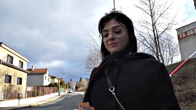 Sexy perverted babe fucked hardcore in POV at a public place