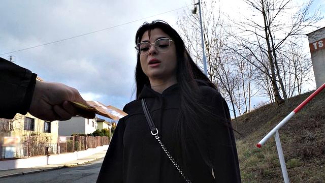 Sexy perverted babe fucked hardcore in POV at a public place