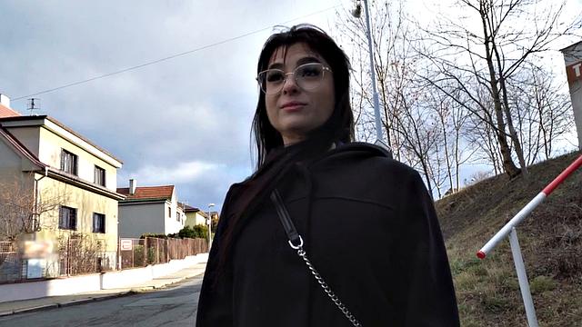 Sexy perverted babe fucked hardcore in POV at a public place