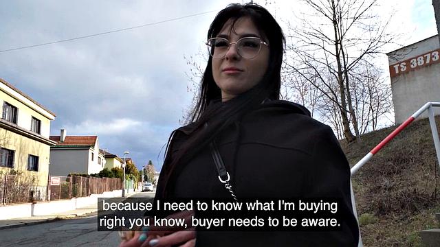 Sexy perverted babe fucked hardcore in POV at a public place