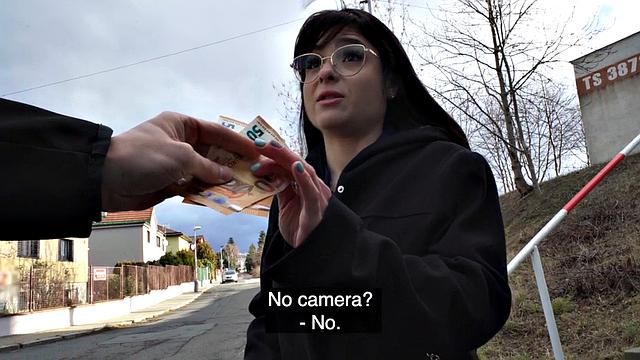 Sexy perverted babe fucked hardcore in POV at a public place