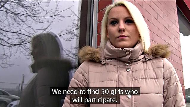 Blonde with huge tits gets bent over and pounded in the balcony