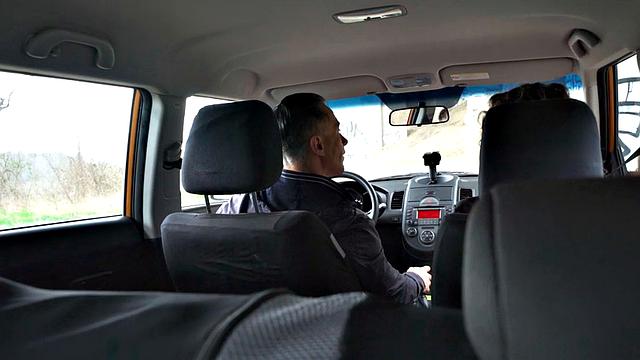 Curly student giving roadhead