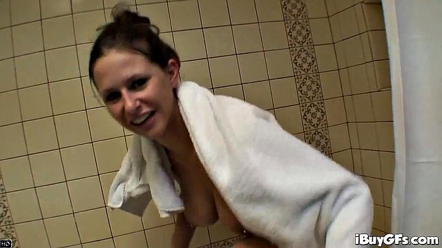 Big tittied glam teases the camera with her naked body