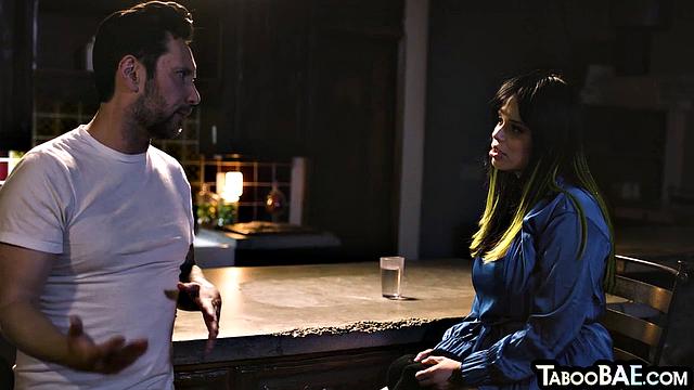 Big-titted inked babe gets doggystyled