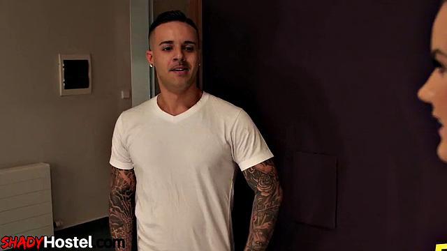 Horny redhead babe drilled by DILF