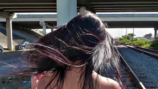 A tattooed Latina MILF get pounded doggystyle on the pool by a hot sunburned stud