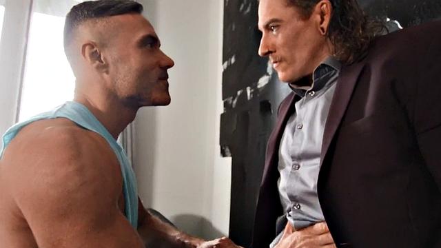 Big cock tattooed snob bareback fucks muscular gay daddy