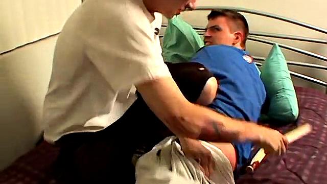 Peachy Butt Gets Spanked by Ian Madrox And Jeremiah Johnson