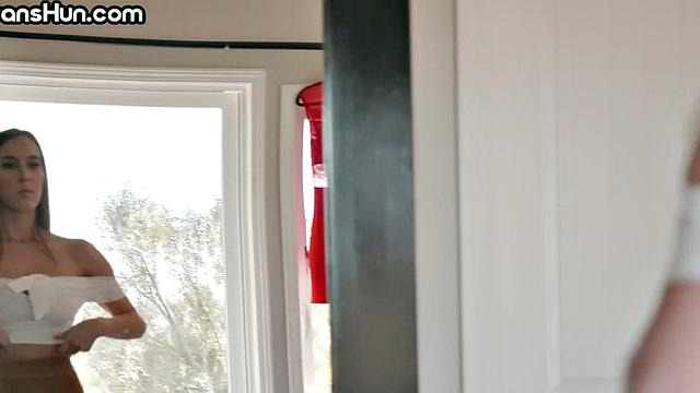 Smallboobs TS hunny fingers and fucks cocksucking GF