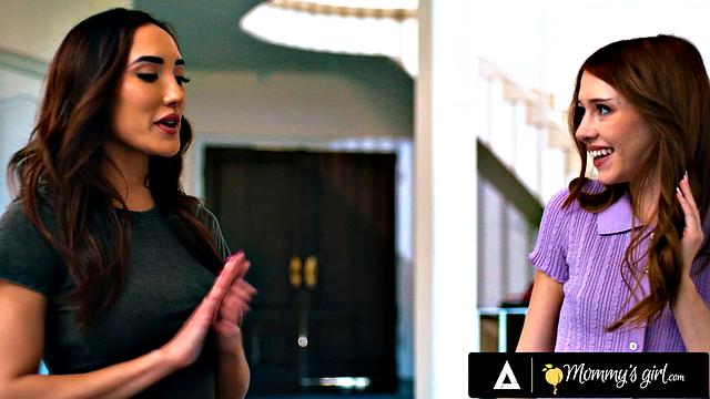 MOMMY'S GIRL - Petite Redhead Myra Moans Reveals Naughty Side To Busty Neighbor Chloe Amour