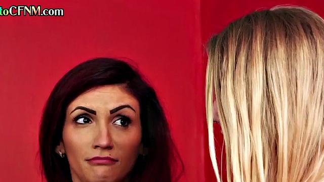 British big-titted MILFs wank lucky guy at sleepover