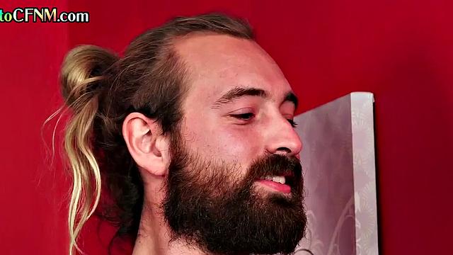 British big-titted MILFs wank lucky guy at sleepover