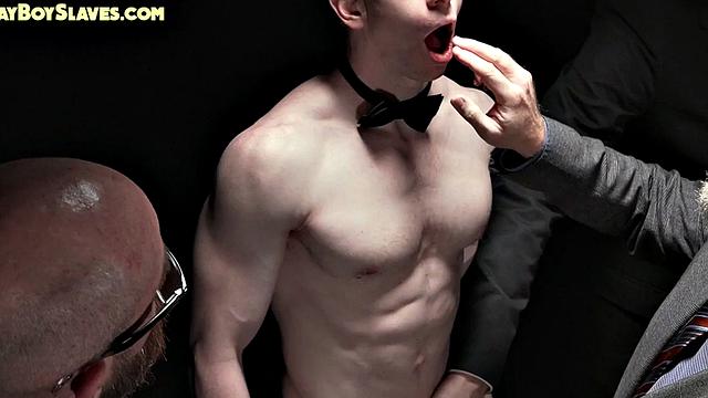 Submissive rimmed and fucked by DILF in voyeur anal