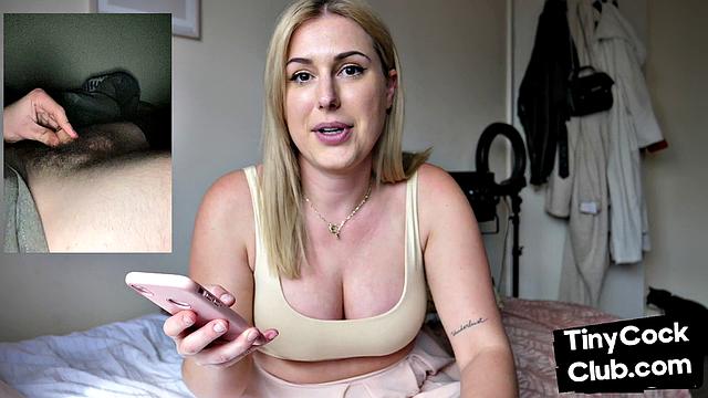 Busty college slut teasing teacher and humiliates small cock