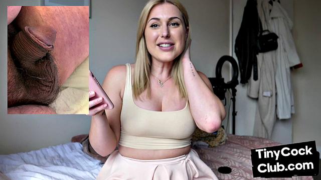 Busty college slut teasing teacher and humiliates small cock