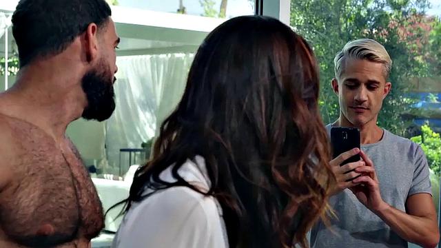 Bisex rimmed MILFY pussylicked and gets fucked in 3some