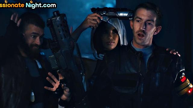 Facial loving bigbooty bae and ebony slut 4way