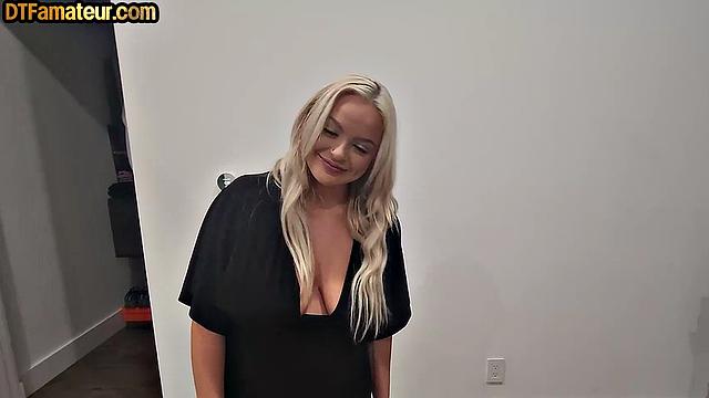 POV Busty blonde babe gets drilled