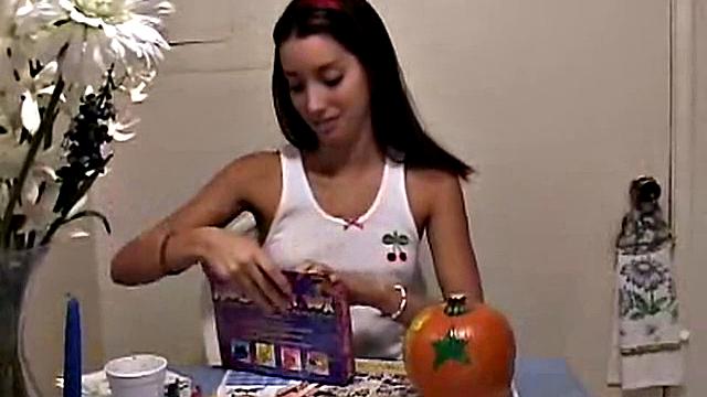 Chloe 18 with small tits and Art Jack Off