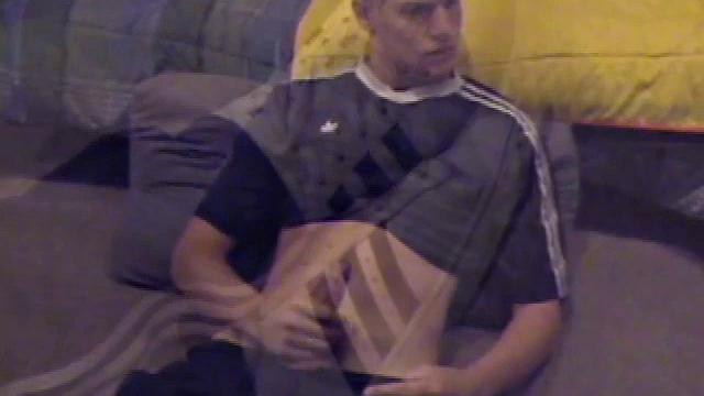 Lance pops in a porn video and pulls out his hard cock. He starts a long stroke show, getting himself close to cumming several times. Once past the point of no return, he pumps out a warm cum load onto his tummy.