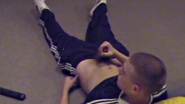 Lance pops in a porn video and pulls out his hard cock. He starts a long stroke show, getting himself close to cumming several times. Once past the point of no return, he pumps out a warm cum load onto his tummy.