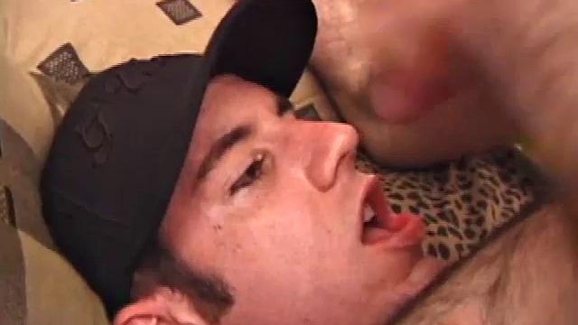 After Tag returns from skateboarding, he decides to jack off. This self-sucking skater boy bends over and licks the head of his cock to get a taste of his pre-cum. Then, after stroking with determination, Tag busts a warm cum load onto his face.