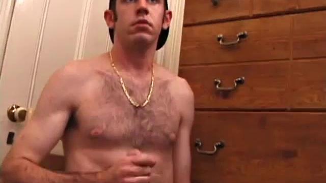 After Tag returns from skateboarding, he decides to jack off. This self-sucking skater boy bends over and licks the head of his cock to get a taste of his pre-cum. Then, after stroking with determination, Tag busts a warm cum load onto his face.