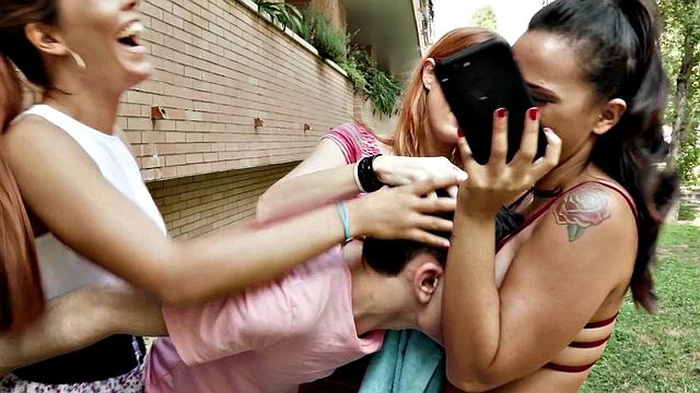 Get up close and personal with wild animal POV action with a tattooed Latina