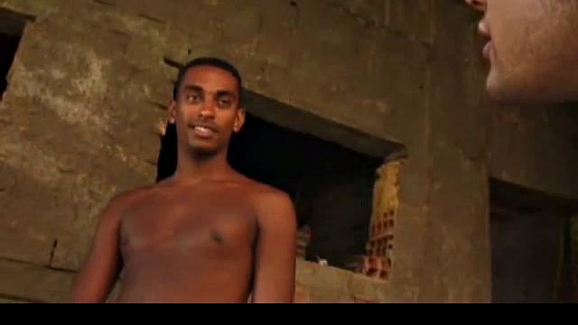 Once the cocks are out and rock hard, Pene offers his ass to Gustavo. Gustavo teases it by rubbing his bare head right over the pucker, and then slides in slow and steady. Pene rides Gustavo's cock until he finally strokes off.