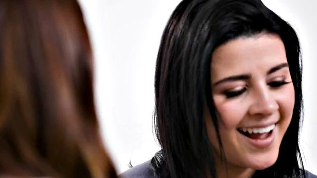 Lez MILF seduces perverted beauty b4 eating her pussy out