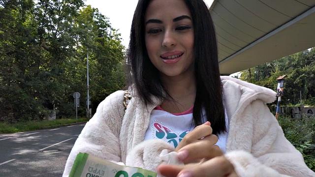 Cab sluts fucked roughly outdoor in group sex