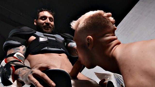 Hot gay stud rides big loaded cock after bf doggystyle