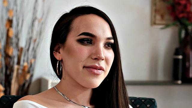 TRANSFIXED - Gorgeous Trans Kasey Kei Has Sex With Interviewer While Camerawoman Is Away