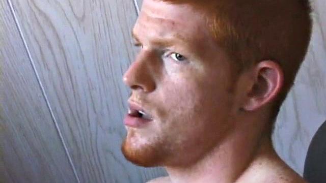 Tristian can't stop stroking his thick cock and leaves a heavy load all over himself