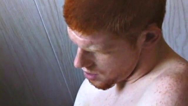 Tristian can't stop stroking his thick cock and leaves a heavy load all over himself