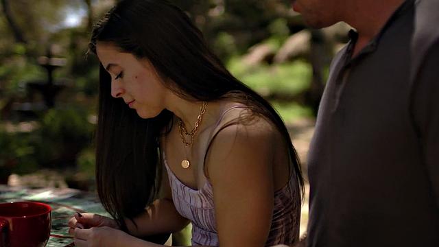 Stepdaughter got cuntfucked outdoors in doggystyle by stepdad