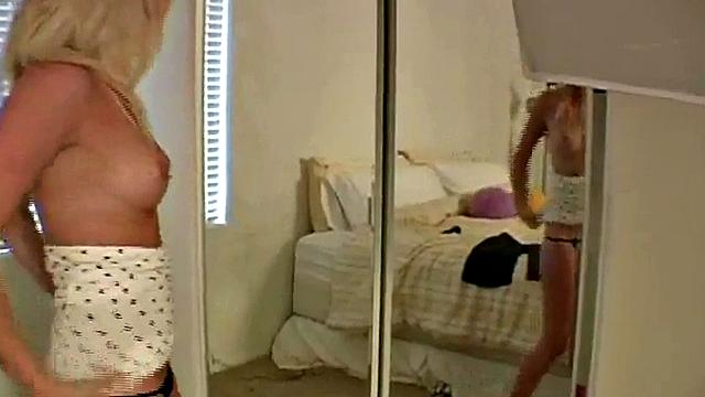 Hot naked teen gets ready