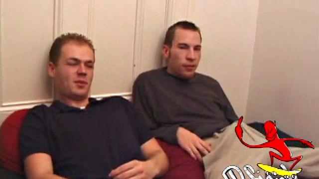 Baby-faced Brett and Kent watch straight porn. Kent gets Brett hard, then sucks him.