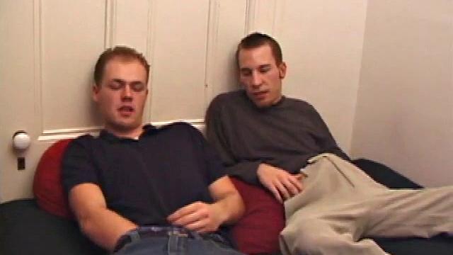Baby-faced Brett and Kent watch straight porn. Kent gets Brett hard, then sucks him.
