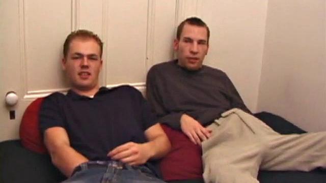 Baby-faced Brett and Kent watch straight porn. Kent gets Brett hard, then sucks him.