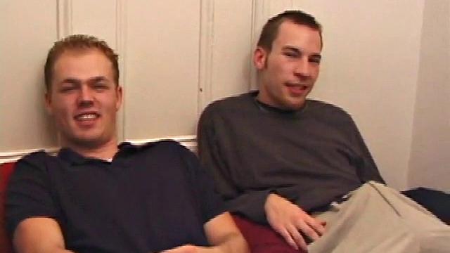 Baby-faced Brett and Kent watch straight porn. Kent gets Brett hard, then sucks him.