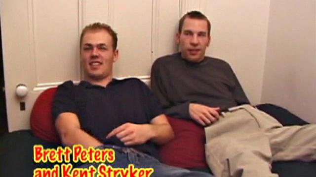 Baby-faced Brett and Kent watch straight porn. Kent gets Brett hard, then sucks him.