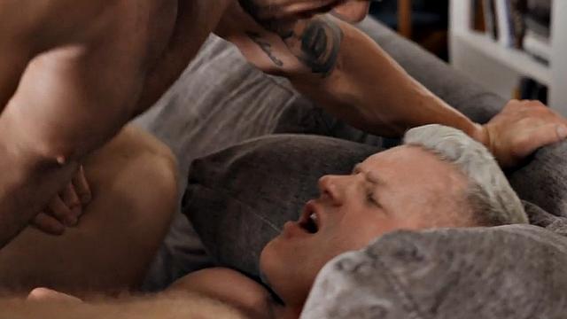 Throating twink riding lover's cock and wanking